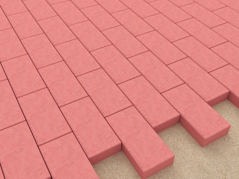 тротуарная плитка английский булыжник цвет красный
