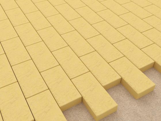 тротуарная плитка английский булыжник цвет желтый